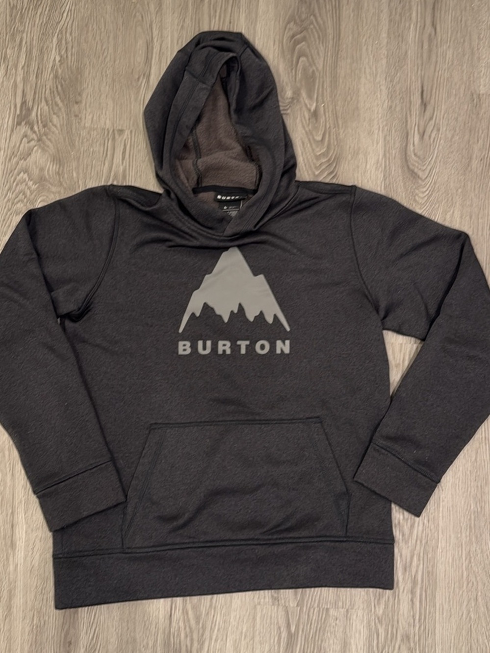 Burton Black Crewneck Hoodie with Mountain Logo
